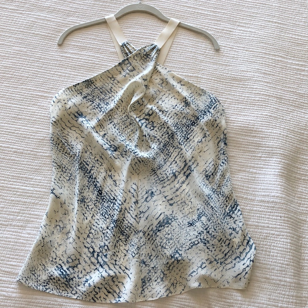 Ramy Brook cross over front 100% silk tank